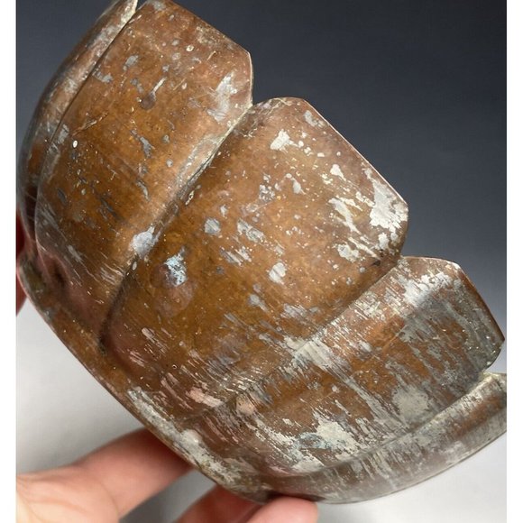 Mid-Century Silvered Copper United Arab Republic Middle Eastern Incised Bowl - Picture 13 of 16